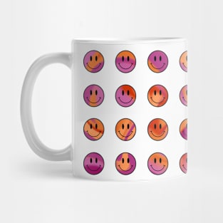 Mini Smiley Faces Bundle - Lesbian Pride Mug